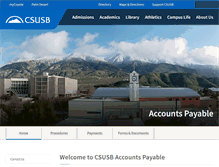 Tablet Screenshot of accountspayable.csusb.edu